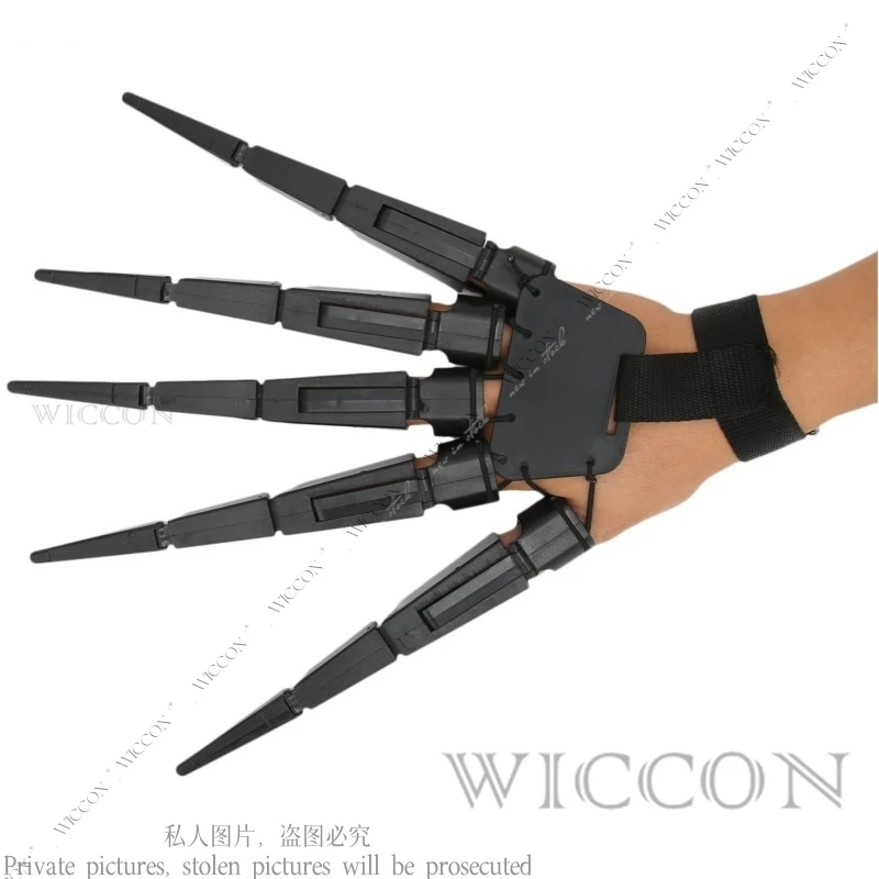 Halloween Gloves Active Fingers Spider Claw Mantis Claw Party Props Woman Man Comic-Con Black Role Play Horror Cool Boy Girl