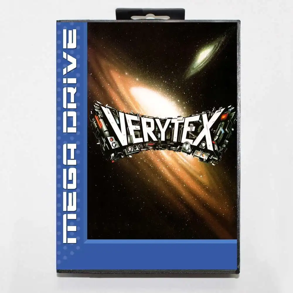 Kartu Permainan Verytex MD dengan Kotak EUR untuk sistem Sega Megadrive Genesis 16 Bit