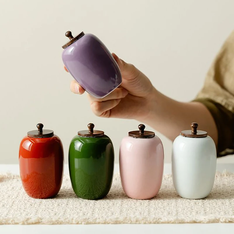 

Керамическая канистра для чая в европейском стиле, красочная многофункциональная коробка для конфет и закусок, кухонная банка для хранения орехов и трав кофейных зерен