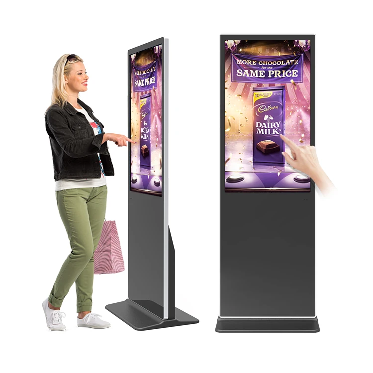 High Quality Indoor Rolling Advertising Board Hotel Touch Screen Display Lcd Digital Signage