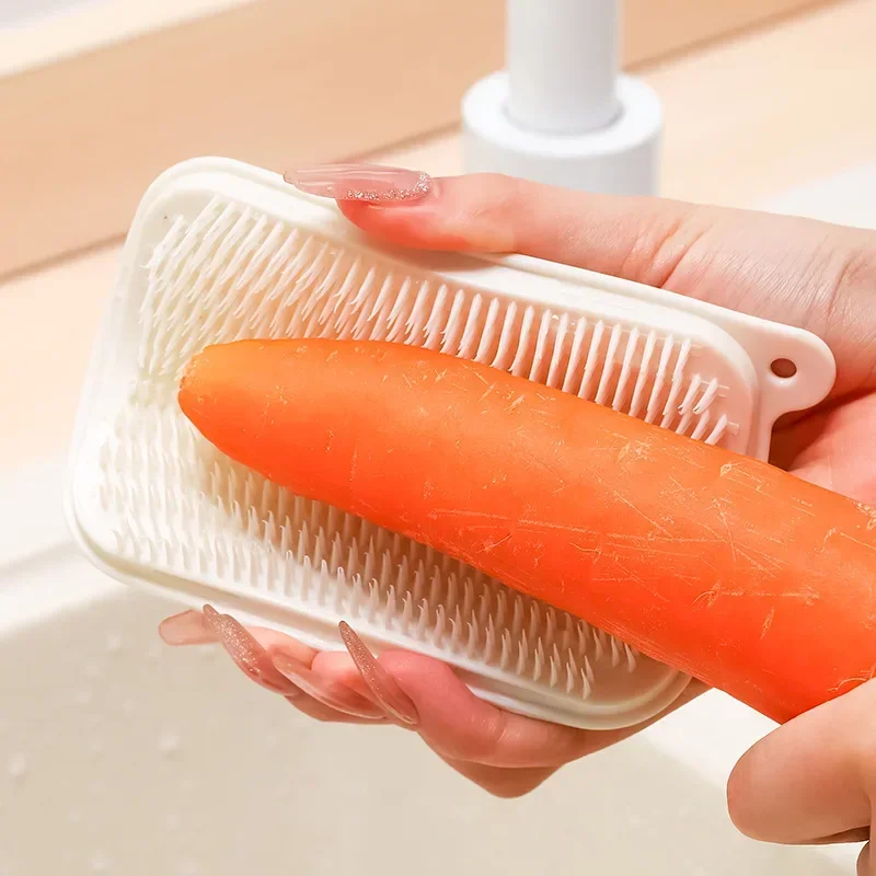 1pcs Kitchen Cleaning Tools Silicone Dish Crevice Brush Household Fruit Multi-functional Kitchen Fliter Gap Washing Brush Tools