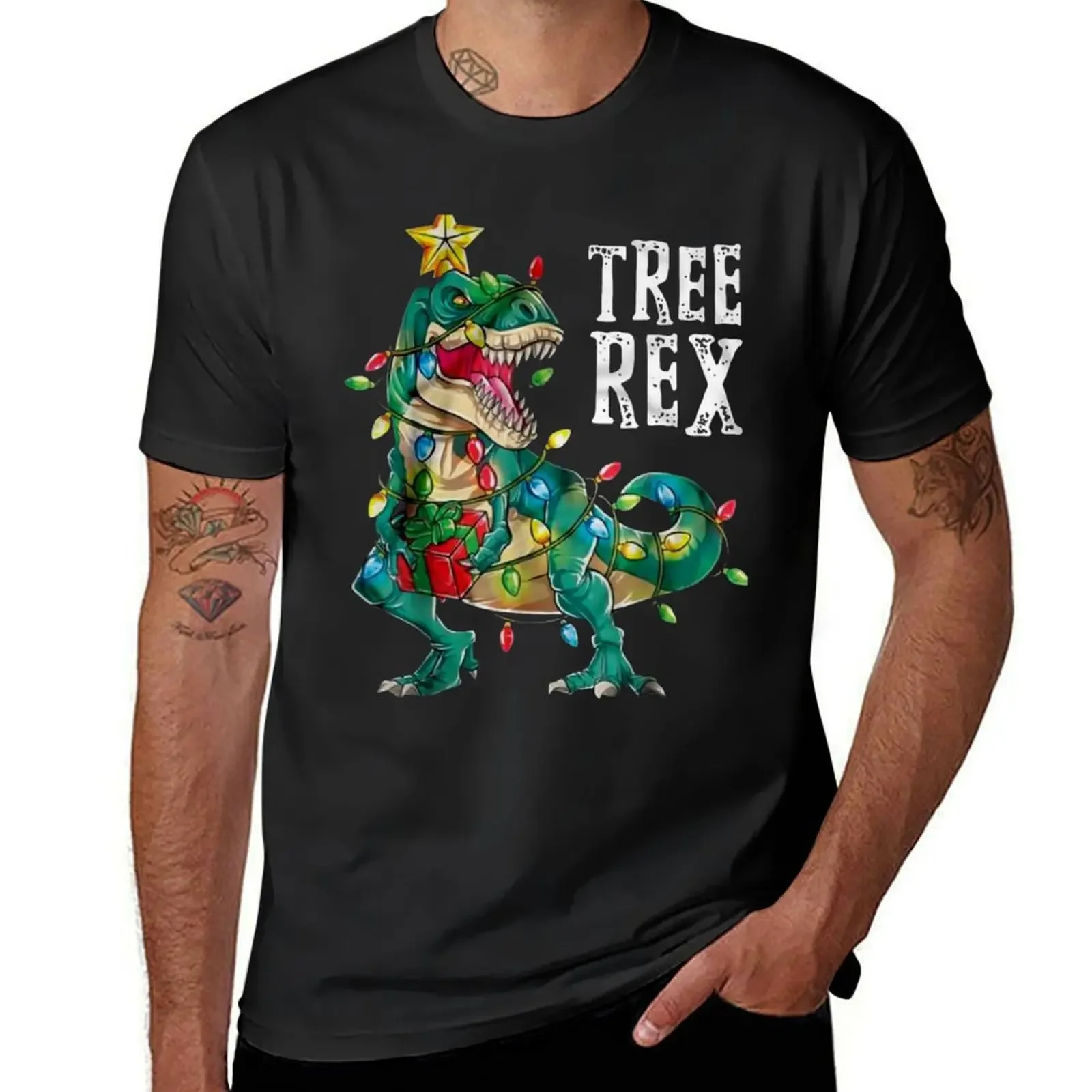 

T-shirt short sleeve，Tree Rex Man plus sizeops korean fashion oversized for men