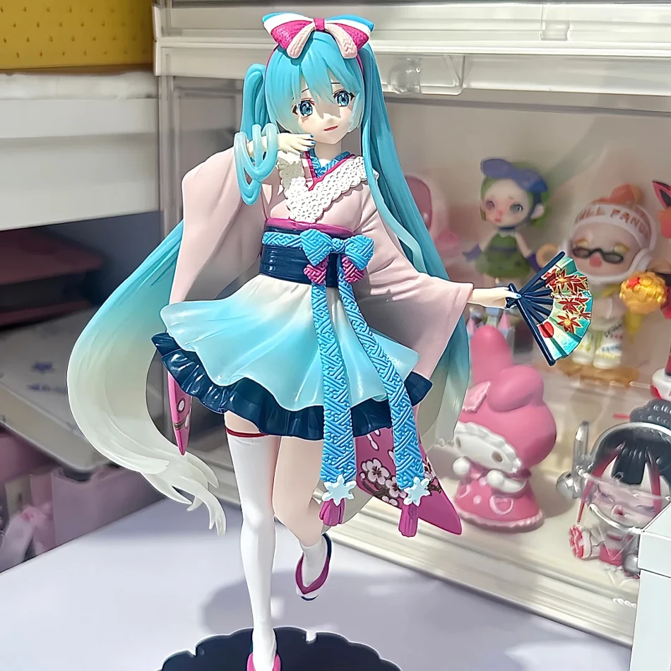 In stock Original Genuine FuRyu TENITOL Hatsune Miku (Kimono) Action Figure PVC Anime Model Collectible Toys Birthday Gifts