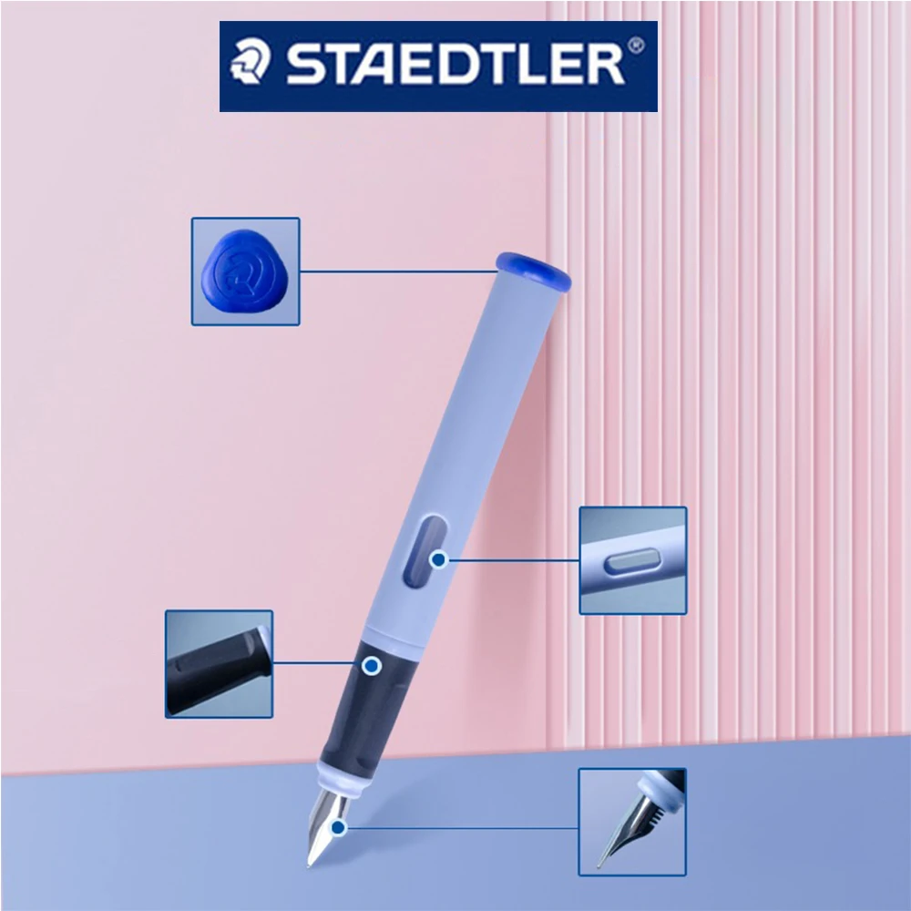 1 PC STAEDTLER Fountain Pen Correct Posture Writing Pens F(0.5mm) Tip Back To School Kawaii Stationery Office Accessories