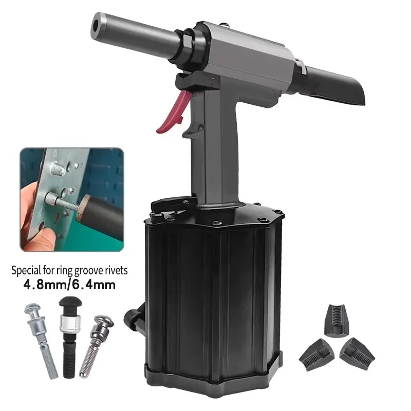 Industrial Grade Ring Groove Rivet Gun, 39200N High Tension, 4.8-6.4mm Riveting Range, Other Hand Tools for Heavy-Duty Assembly