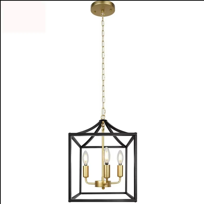 

American Chandelier Retro Industrial Style Farmhouse Country Style Restaurant Bar Table Lamp Kitchen Corridor Iron Art E14 Light