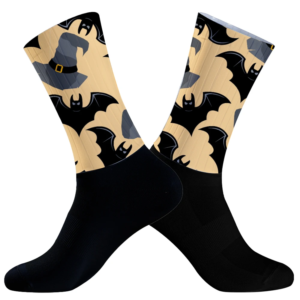 Calcetines estampados para hombre y mujer, medias cálidas, ideales para ciclismo de montaña y fútbol, ideal para Halloween, novedad