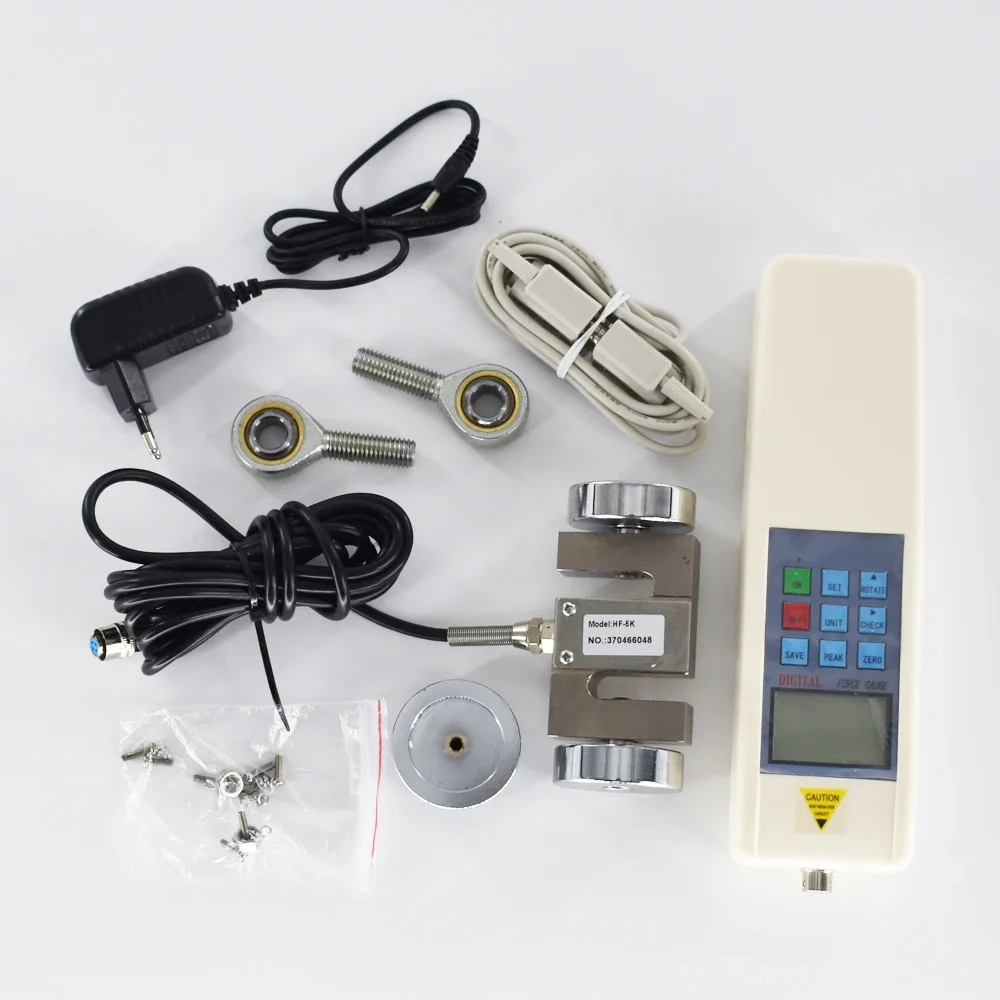 5000N Handheld Force Gage Tools And Equipment HF-5K Force Gauge Dynamometer Digital Push Pull Force Meter HF-5000