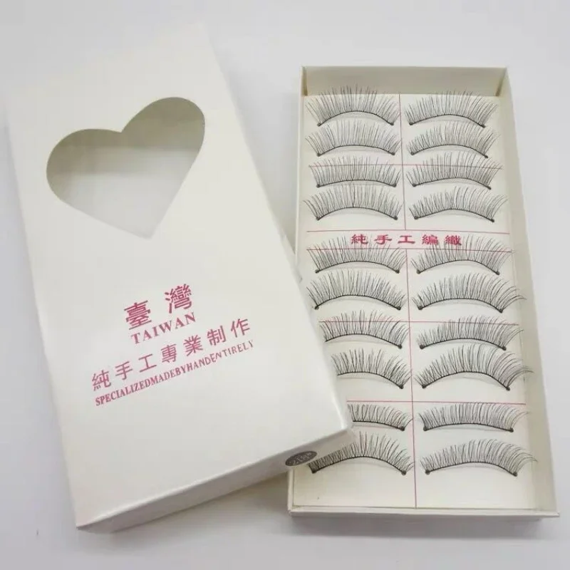 10 Pairs Handmade False Eyelashes Naturally Long Dense Soft Full Strip Lashes Eyelash Extension Makeup Tool 218#