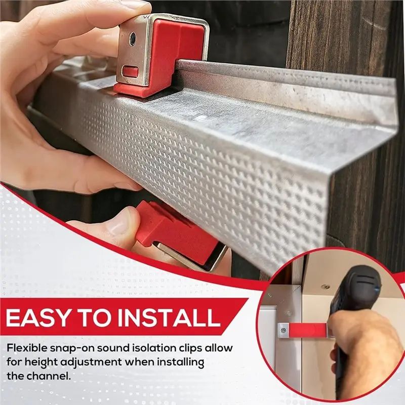 2025 Trend Reduces Noisy Neighbors 10Pcs Sound Isolation Clips Soundproofing Mounting Clips Soundproofing Channel