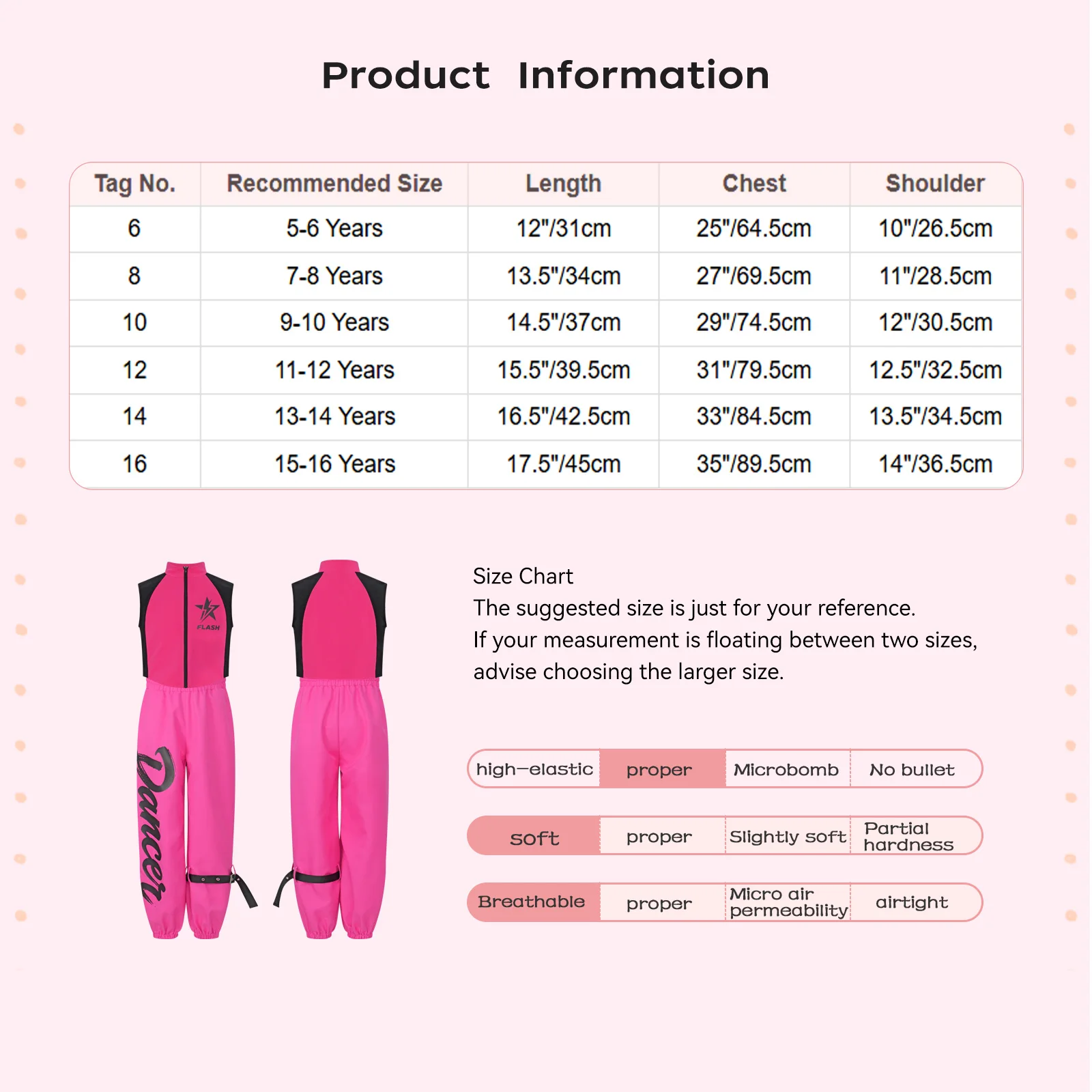 

Kids Girls Jazz Hip-Hop Street Modern Dance Performance Costume Sleeveless Zipper Crop Top with Letter Print Pants Sport Outfit