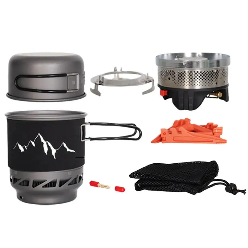 

Outdoor Burner Stove Portable Windproof Camp Stove Wear-Resistant Camp Stove Camping Accessories For BBQ Cooking Travel Picnic