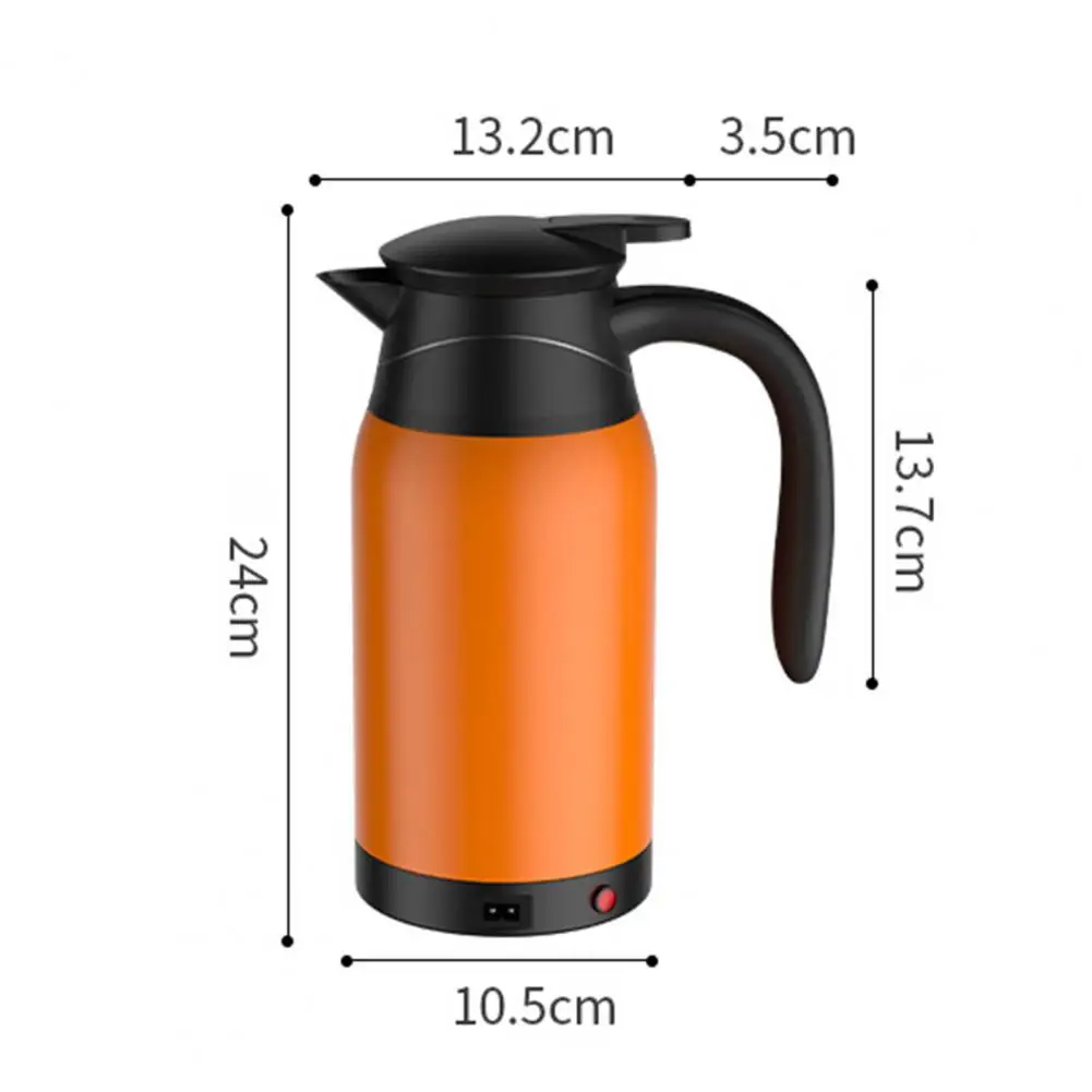 12V/24V 1000ML Car Electric Kettle Digital Display Car Electric Pot Stainless Steel Coffee Kettle Boiling Water Cup For Travel