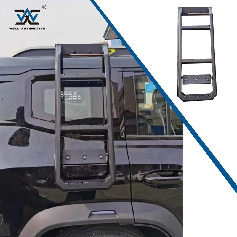 

Fashionable Design Off-road Black Step Ladder Iron Rear Door Ladder Replacement Tailgate Ladder for JETOUR T2