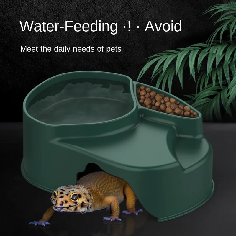 

Reptile Multifunctional Caves Pets Avoiding Scenery Lizards Turtles Sun Drying Platforms Food Basins Water Basins