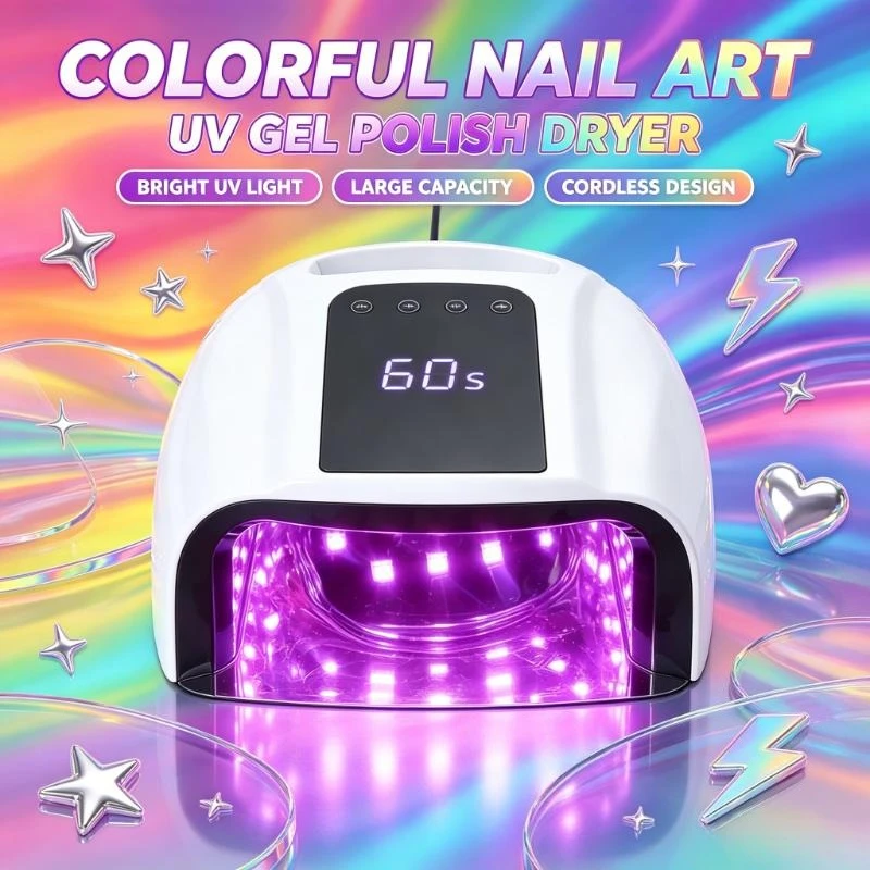 New Rechargeable Nail Lamp Cordless Gel Polish Dryer UV Light for Nails Manicure Light Large Capacity Wireless Nail LED Lamp