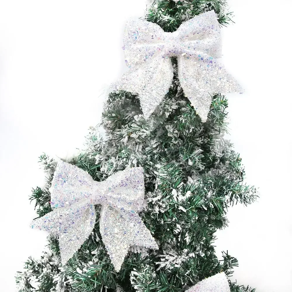 

Жемчужный хлопок, рождественский большой бант, декоративный мультяшный изысканный елочный орнамент, сделай сам, веселые рождественские украшения, домашний рождественский декор