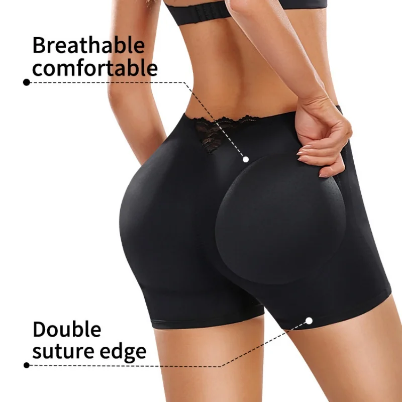Lace Low Waist Butt Lifter Shaper Shorts Women Hip Enhancement Padded Buttocks Shapewear Underwear view 3