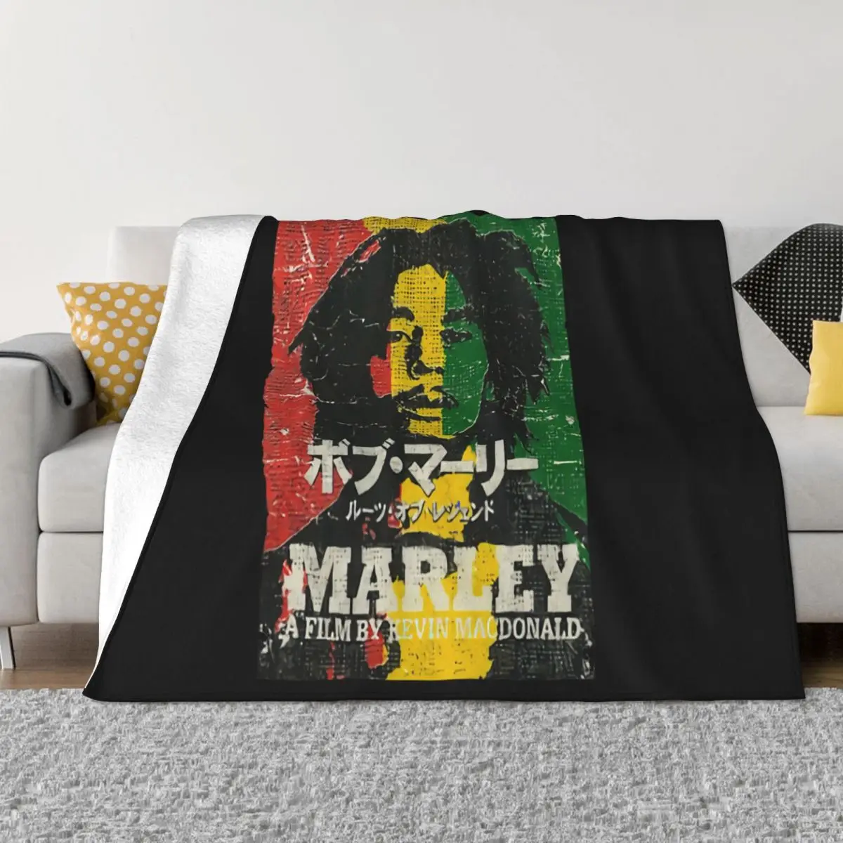 Bob Marley Rasta Reggae Music One Love Vintage Casual Wk179 Men White Leisure Throw Blanket