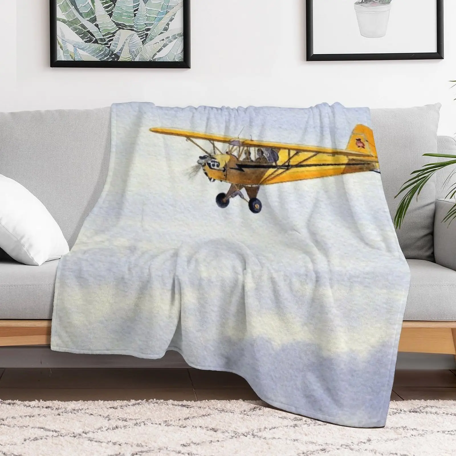 Piper J-3 Cub Throw Blanket Decorative Sofa Blankets For Bed decorative Blankets