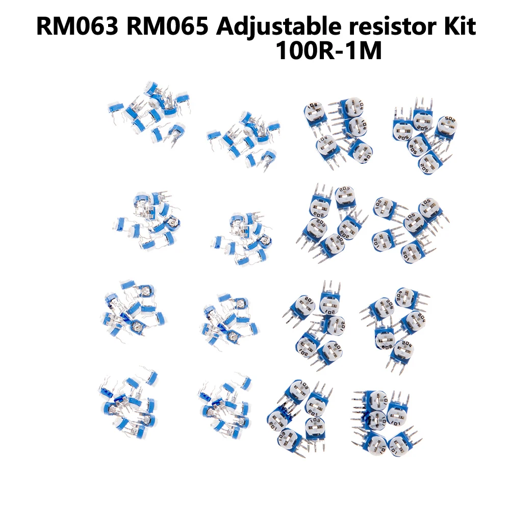 20PCS/500PCS RM063 RM065 Adjustable resistor Kit 100R, 200R, 500R Variable Resistors for Arduino, DIY Electronics 1M 1K
