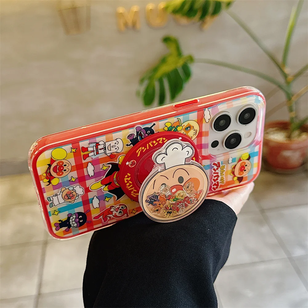 Etui na telefon z motywem anime, kreskówki, chleba i superbohatera, pasujące do iPhone 13, 14, 15, 16 Pro Max Fundas, z podstawką i amortyzującą ochroną. — zdjęcie produktu 2