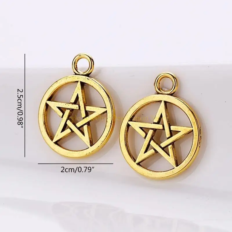 d46e 30 pcs/set pentacle hexagram star for preatud charm arndant diy art art
