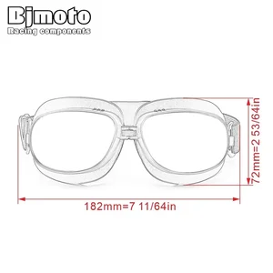 نظارات دراجة نارية قابلة للطي خمر ATV UTV خوذة نظارات واقية راكب الدراجة النارية لرايدر سكوتر الدراجة الترابية أعلى 8 مبيعات خوذة الطيار القتالي - رقم 5