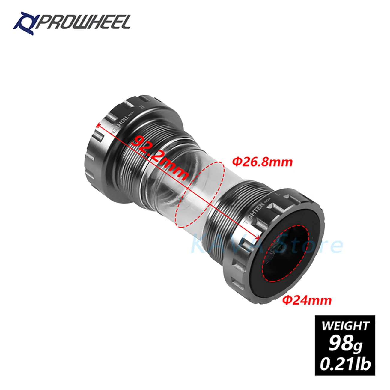 Prowheel MTB Bottom Bracket BB73+ Road Bike BB68 Bicycle Central Movement Fat Bike BB100/120 Mountain Bike Part