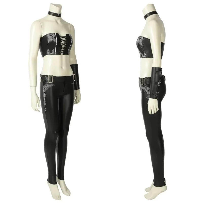 Sexy Trish Cosplay Costume Black DMC 5 Costumes Tube Top Pants Accessories Outfit Full Set and Individual Items Are Sold