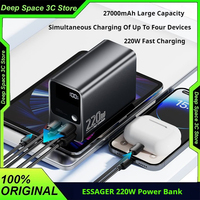 Essager 27000mAh Power Bank 220W PD Fast Charging Fast Charge External Battery Portable PowerBank For iPhone Macbook Pro Laptop