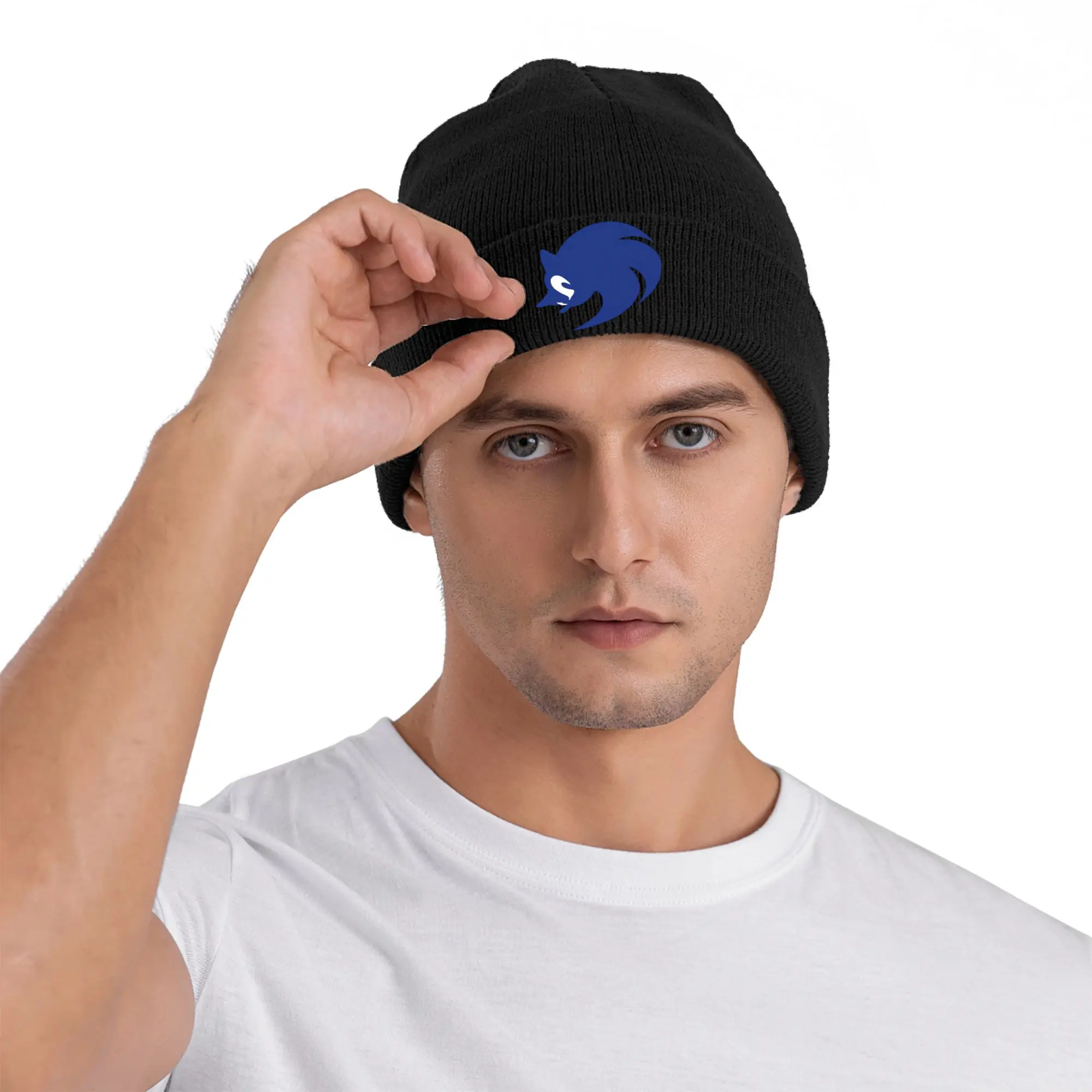 Unisex Adult S-Sonic Retro Game Cartoon Beanie Hats  Trendy Knitted Hat Autumn Outdoor Caps Graphic Elastic Bonnet Hats