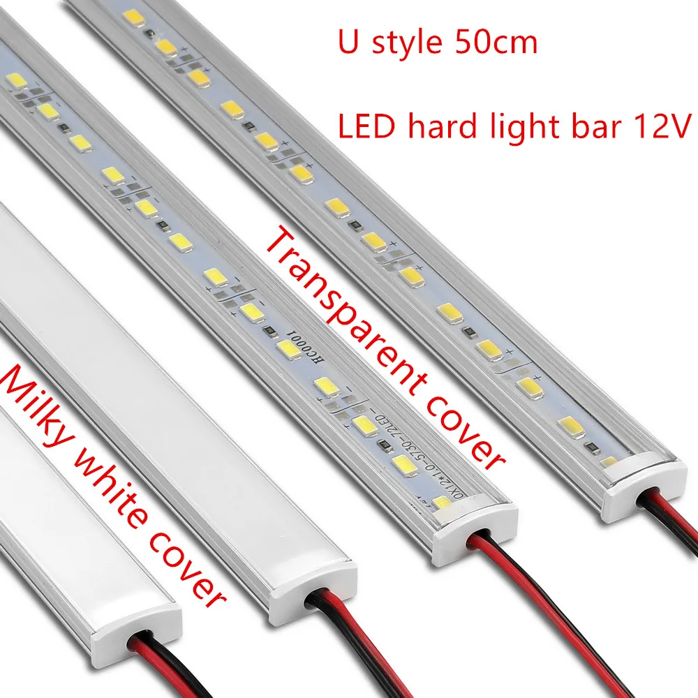 LED cabinet bar light  5730 36LEDs Kitchen light under furniture 12V DC 50cm profile aluminum led hard strip Linear lights