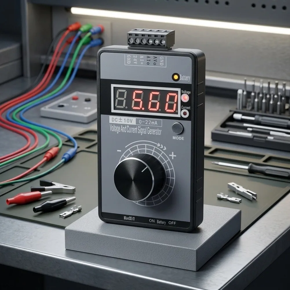 Process Calibrator Analog Calibrator For Field Maintenance Black Dual Adjustable Output Generator Signal Generator