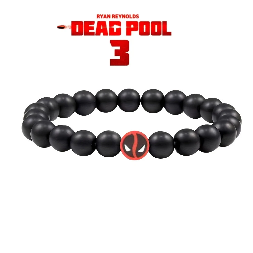 2024 Nieuwe Deadpools Handgemaakte Kralen Armband Turquoise Vulkanische Steen Cos Armbanden Elastische Dames Sieraden Heren Verjaardagscadeaus