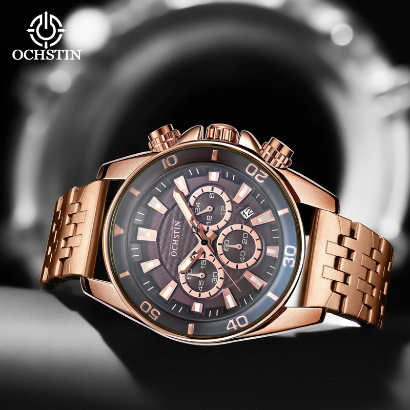 OCHSTIN Casual Hundred Wristwatch Multifunction Quartz Movement Hot Model Mariner Series 2024 Men's Quartz Watch