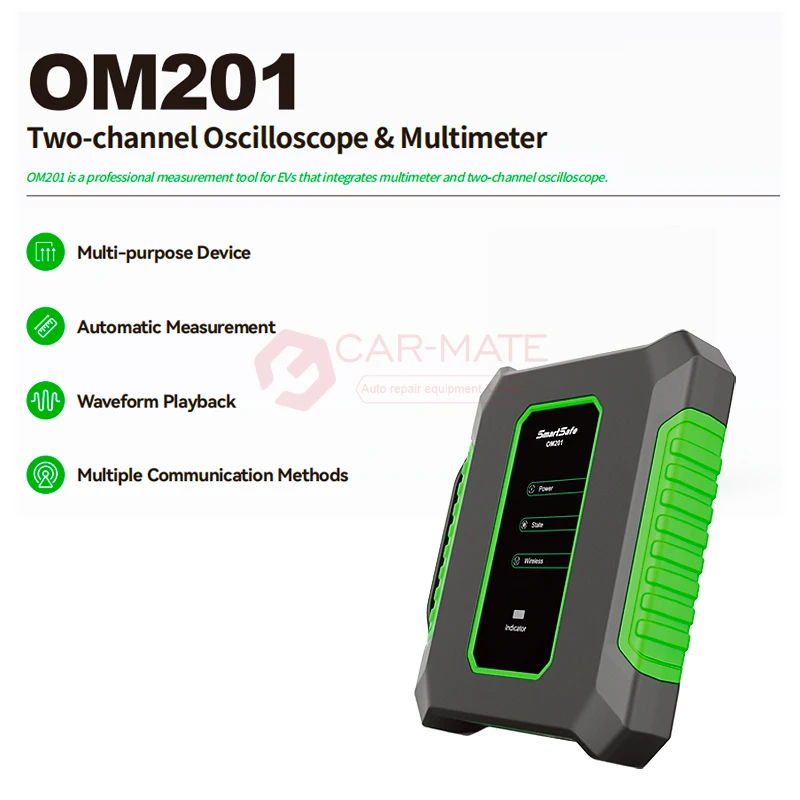 Hot-Selling SmartSafe OM201 Oscilloscope Multimeter 3100mAh Battery Automatic Measurement Waveform Playback