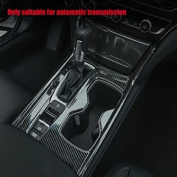 For Honda Accord 2018-2022 Carbon Fiber Interior Gear Shift Panel Frame Cover Trim Parts Accessories 2PCS