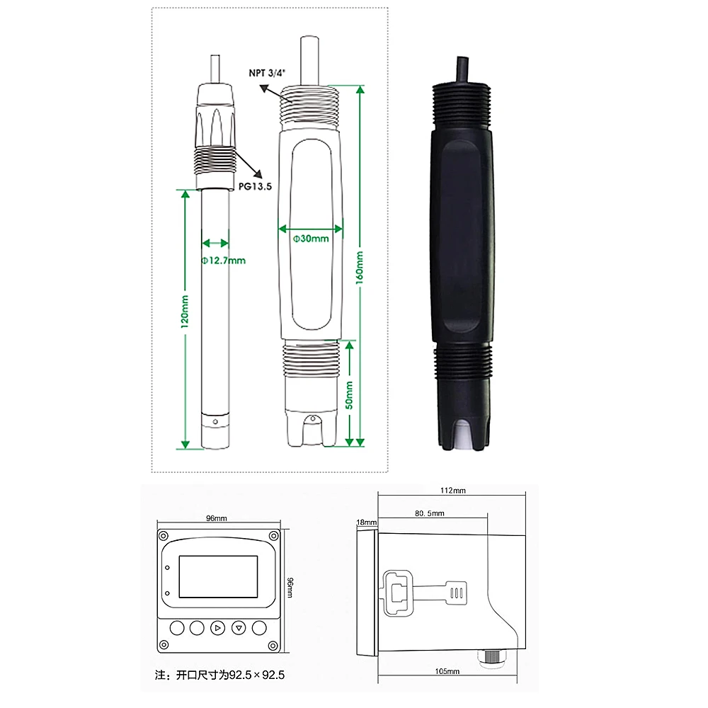 Water Quality Sensor Ammonia Nitrogen Detector Fluoride Potassium Sodium Lead Copper Calcium Chloride Ion Electrode Probe
