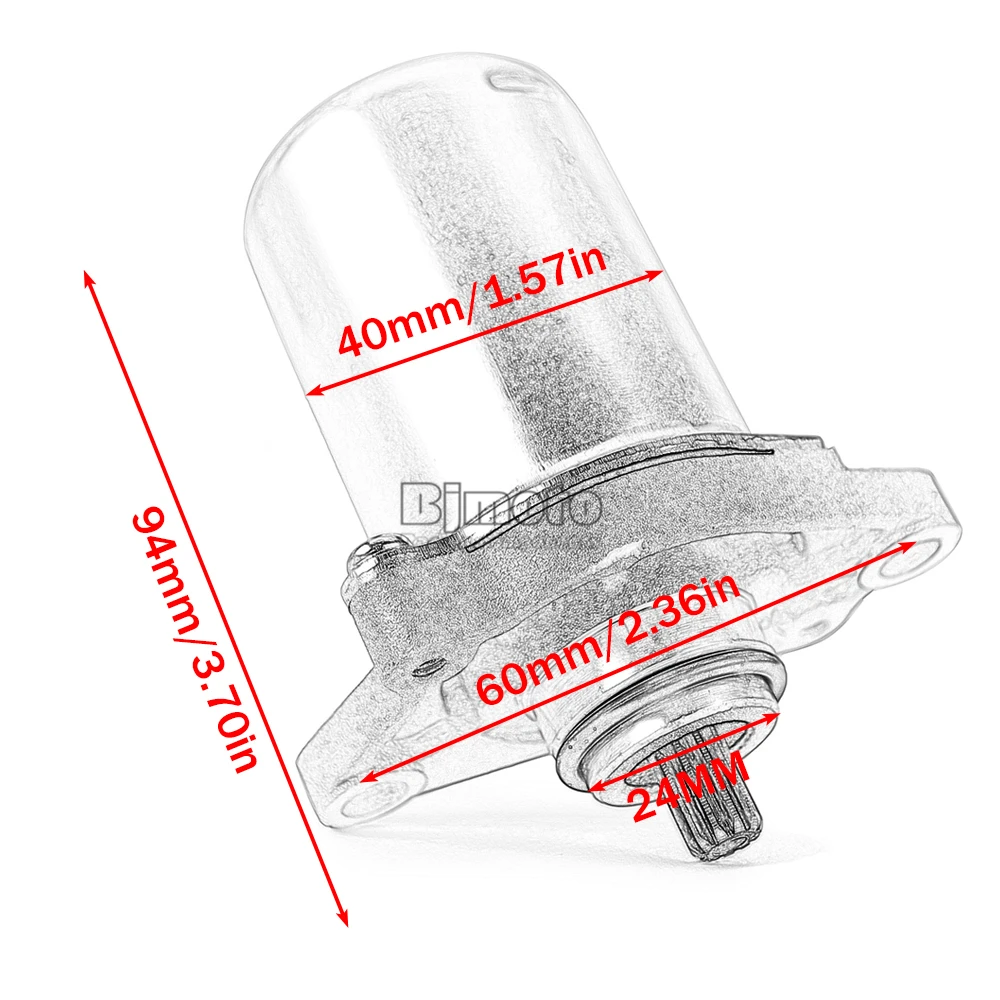 Anlasser für Honda NE50 Vision SA50 SA50S für Aprilia Sport City 50 SR50 H2O für Piaggio NTT NRG Sfera RST Typhoon ZIP 50 – Detail 4