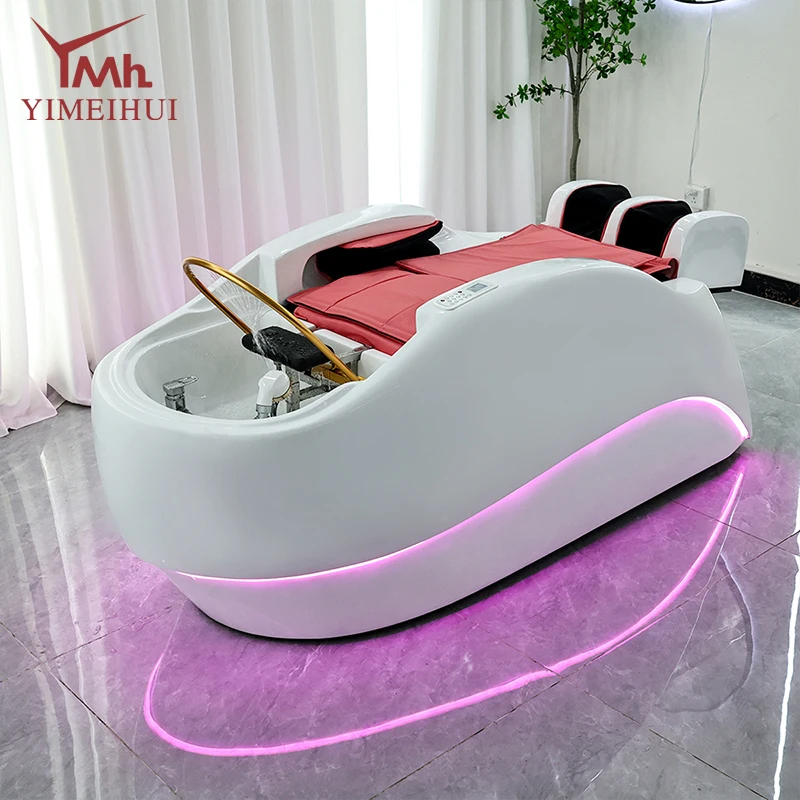 

Professional Head Spa Bed Water Therapy Electric Adjustable Massage Shampoo Bed for Barbershop