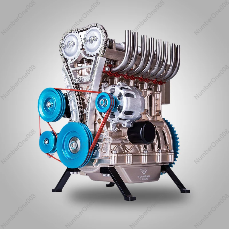 Engine Model Saturn Culture All-metal Assembly V8 Four-cylinder Assembly Can Start Mini Car Engine Toy