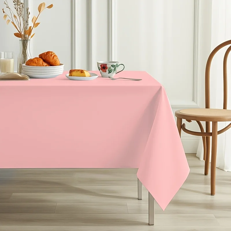 4pcs,wedding decorations,summer decoration,garden decor for outside,outdoor decor, Pink Solid Color Tablecloth, 183*137cm, Rusti