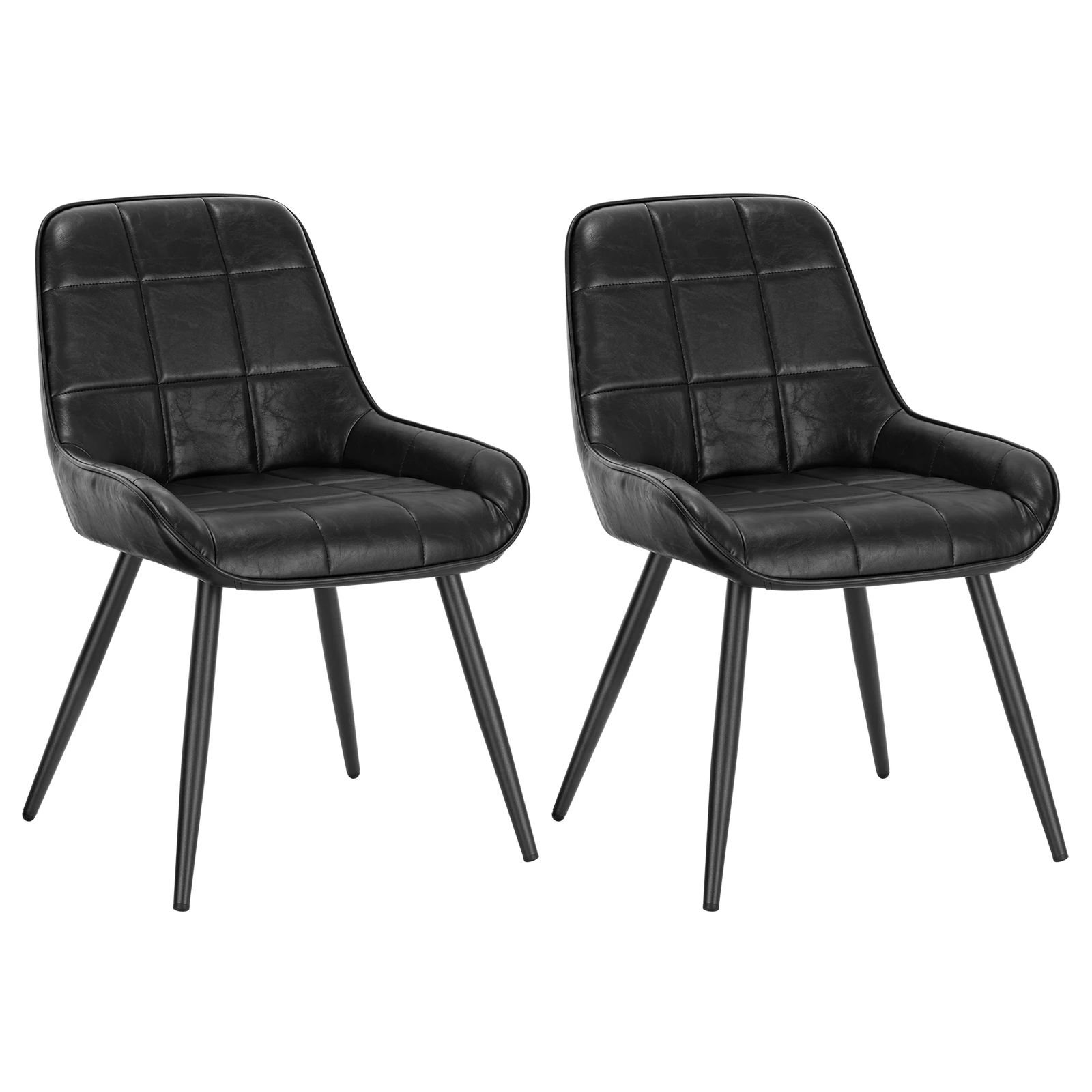 WOLTU 2 STKS/SET Ergonomische fluwelen eetkamerstoelen Scandinavische ontspannende stoelen met rugleuning voor keuken, woonkamer, slaapkamer
