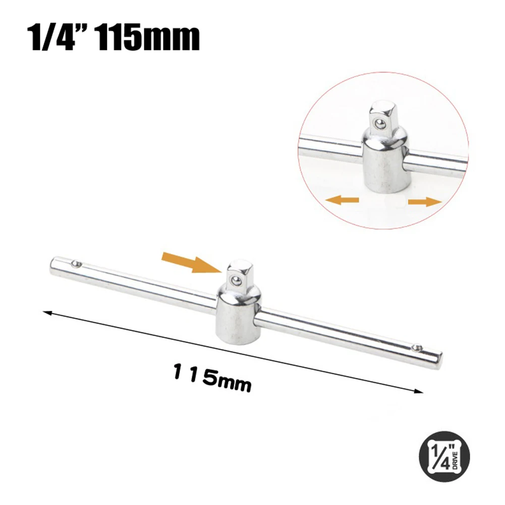 

High Quality Sliding Rod Slide Bar Suitable For Repairing Cars 1pc Silver Sliding T Bar Socket Adapter Sliding Rod