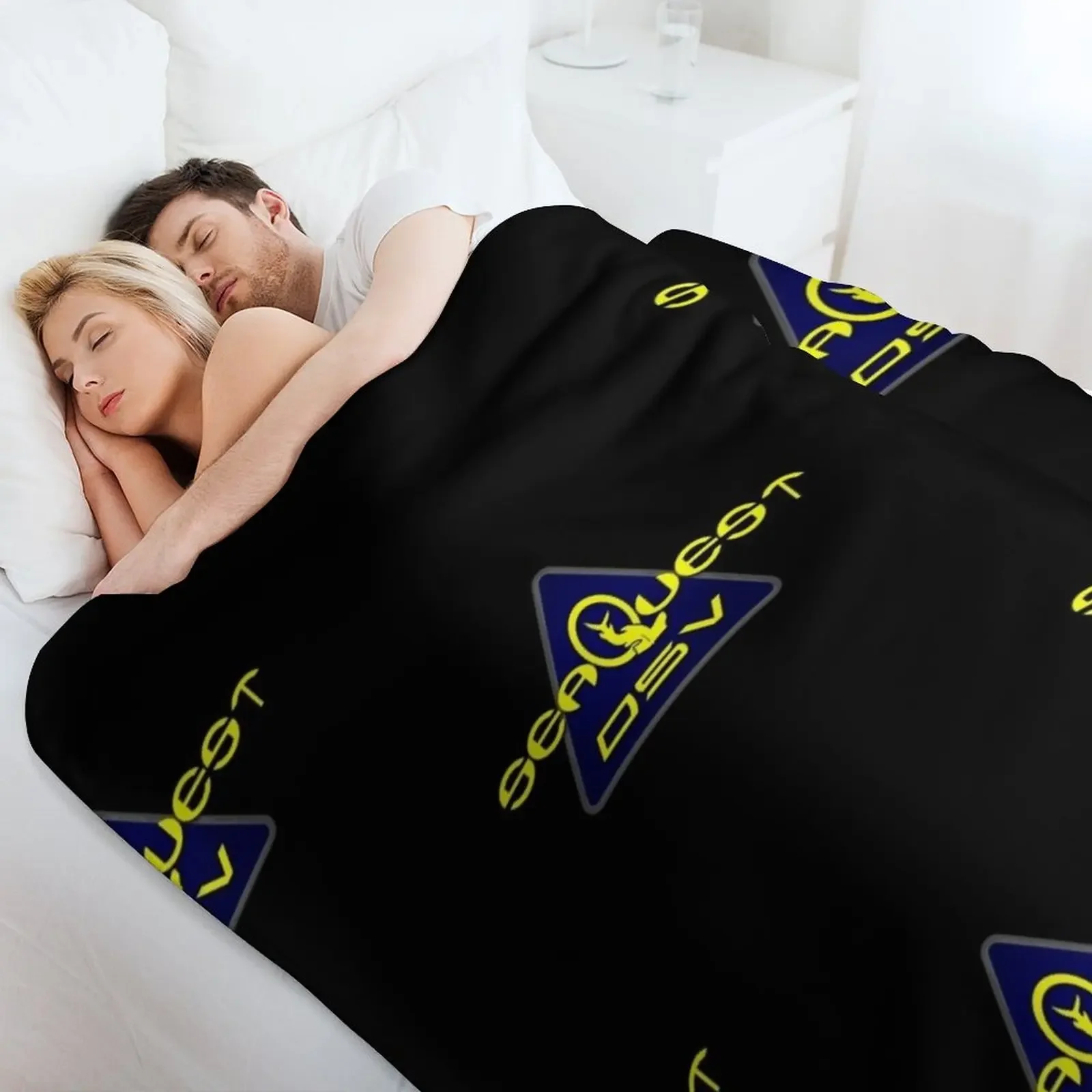 بطانية رمي بشعار Sejuh Dsv، بطانية تخييم ناعمة وكبيرة الشعر