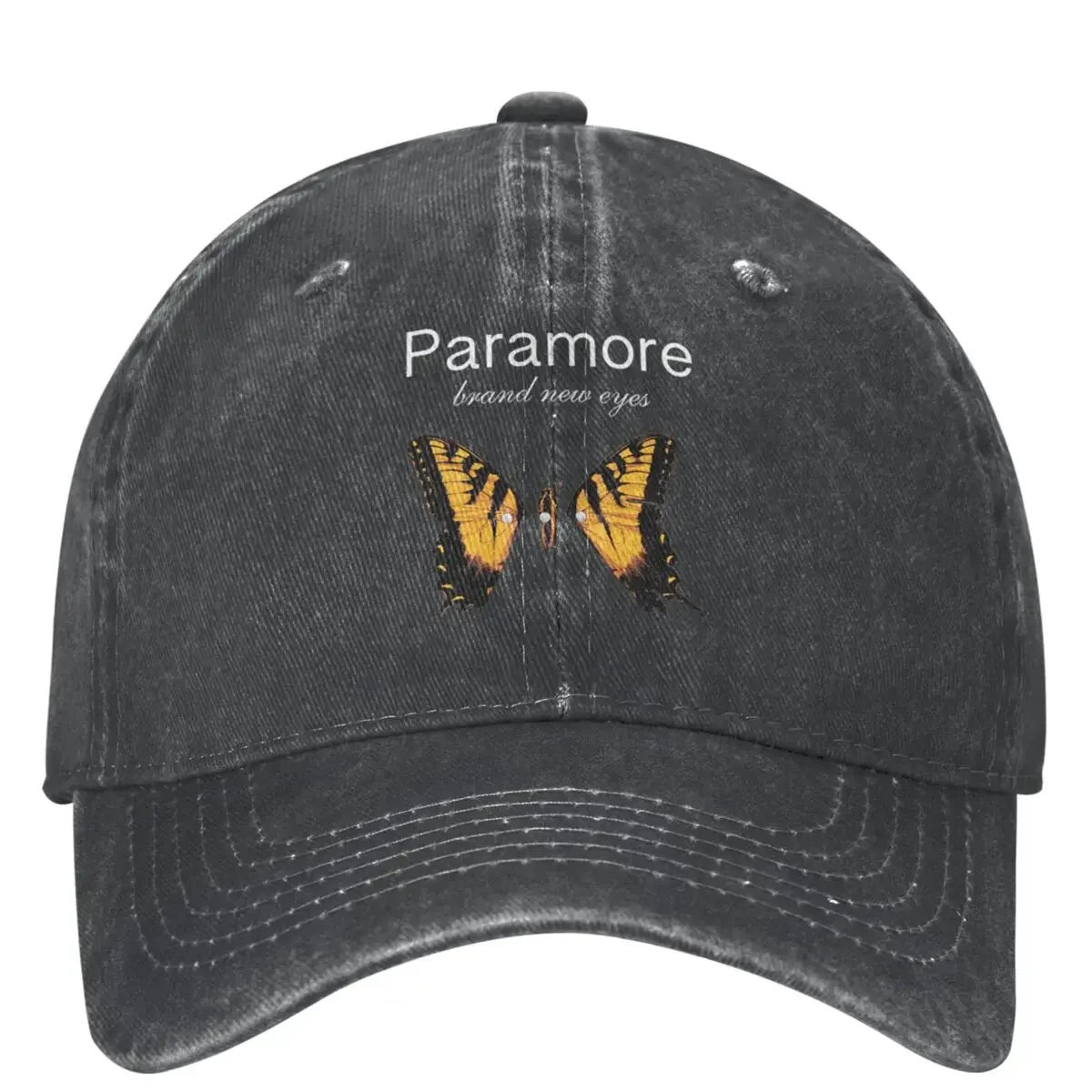 

Vintage Paramore Butterfly Logo Baseball Caps for Men Women Distressed Denim Sun Cap Outdoor Workouts Hats Cap