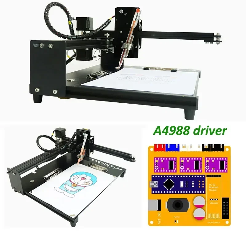 CNC Router Drawing Robot Kit Writer XYZ Plotter iDraw Hand Writing Robot Kit Open Source for Maker/Geek, Working Area A4