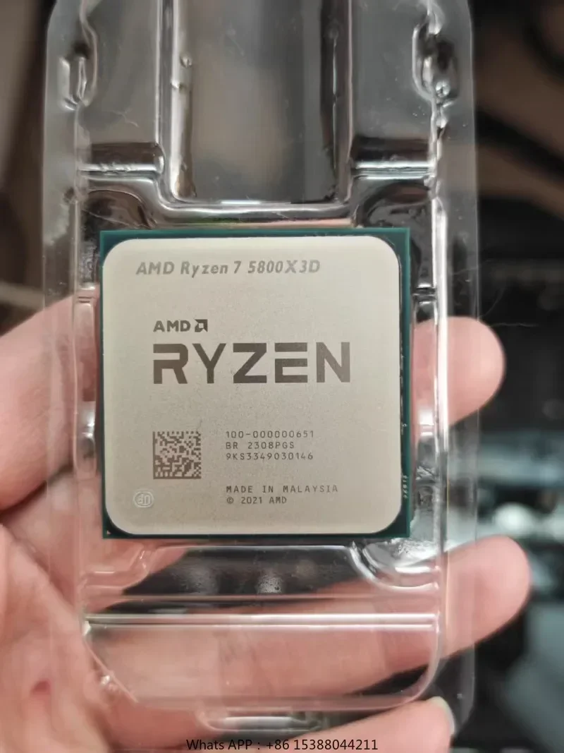 معالج وحدة المعالجة المركزية AMD Ryzen 7 5800X3D R7 3.4 جيجا هرتز 8 نوى 16 خيط 7NM L3=96M 100- 000000651 المقبس AM4 99new مفكك #5