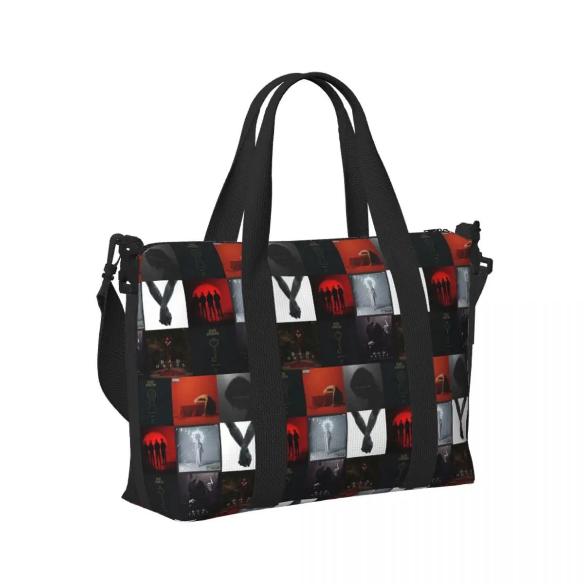 

Плохие знамения, все альбомы, популярные одиноки и члены, пляжная дорожная сумка, сумки-тоут для тренажерного зала, йоги, женская дорожная сумка для покупок